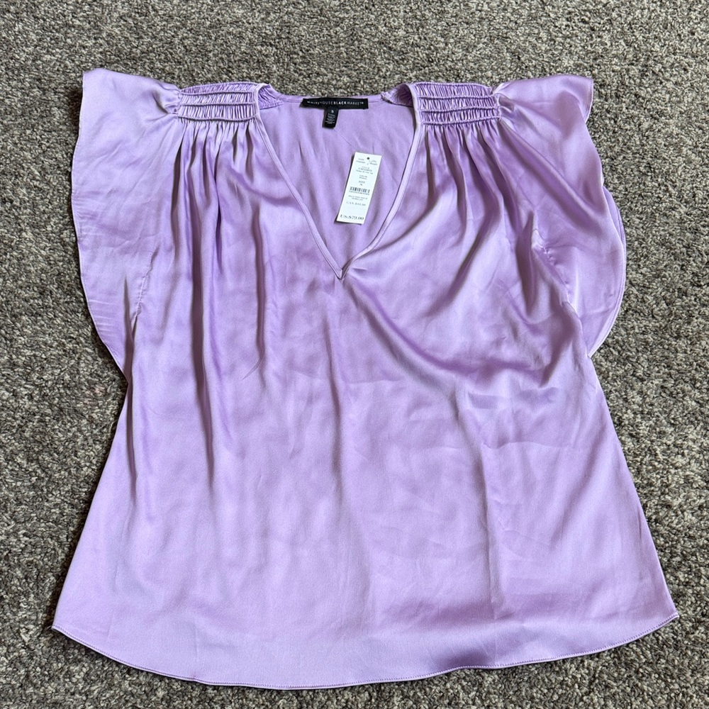 White House Black Market Lavender Blouse